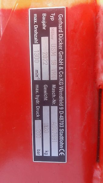 Mulcher: Dücker Heckseitenmulcher USM 18 VR 4 gebraucht Dücker Heckseitenmulcher USM 18 VR 4